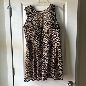 Leopard Print One-Piece Swim Suit